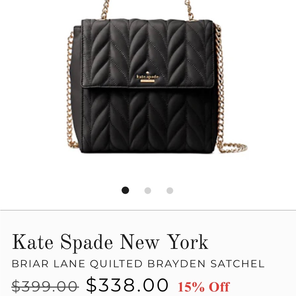 kate spade Quilted Black Leather Chain Strap Backpack - Picture 10 of 10